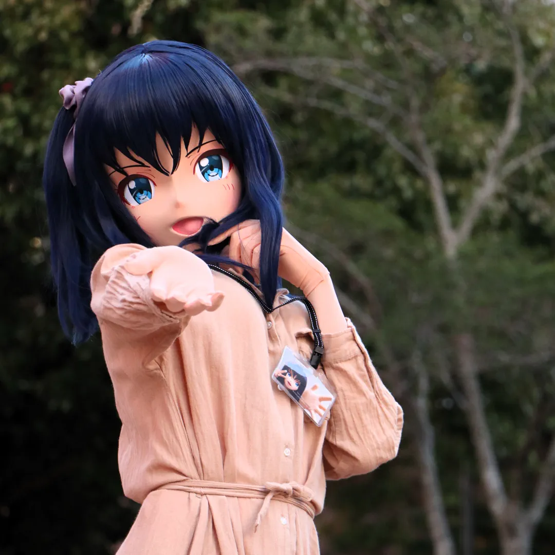 着ぐるみさんとしての私。初めて屋外で撮影していただいた際の画像の1つ。