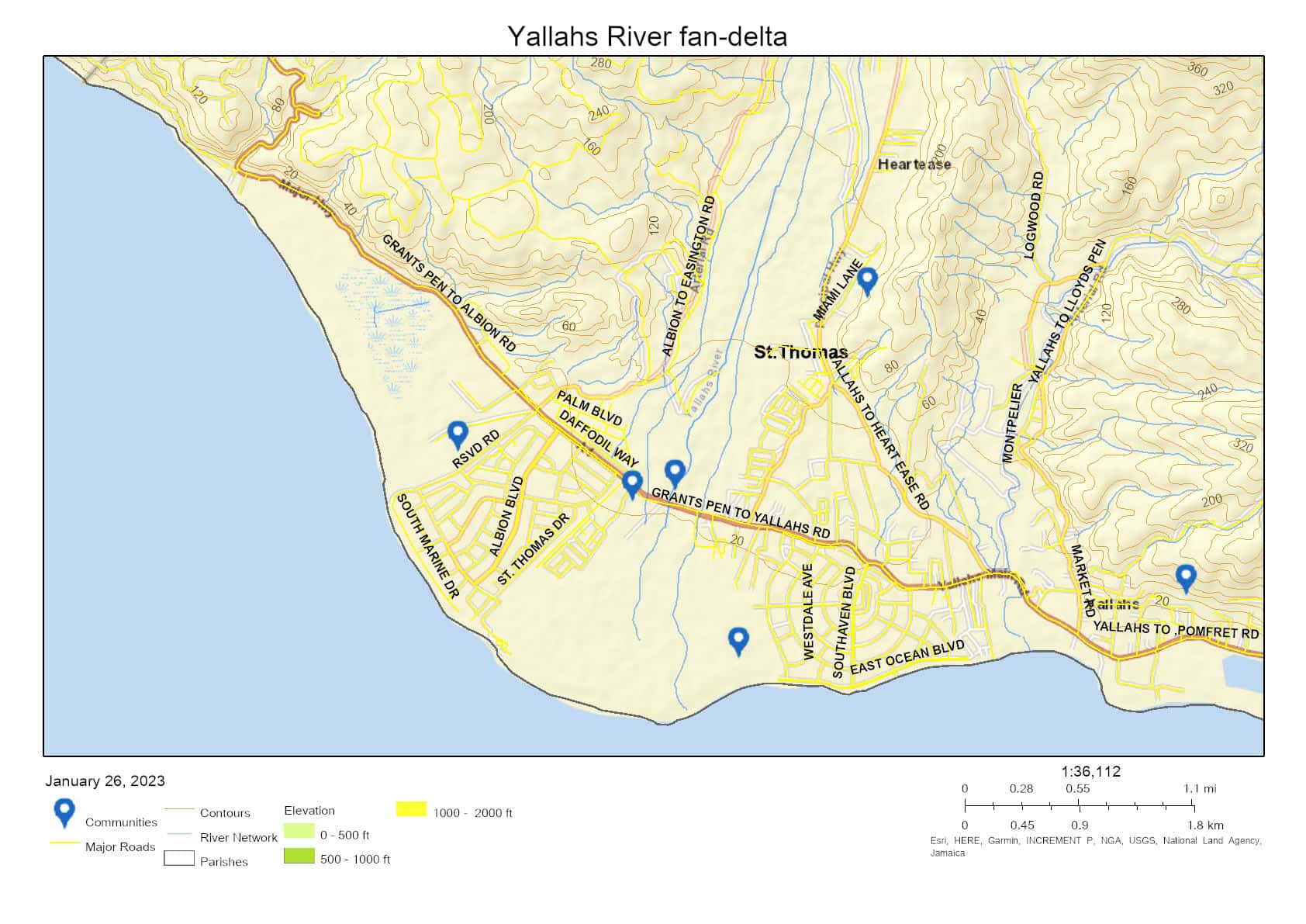 Yallahs Riverのファンデルタ